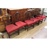 A set of six late 19th Century mahogany dining chairs including two carvers