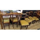 A set of six Victorian mahogany dining chairs (as found)