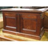 An early 19th Century mahogany two door table top filing cabinet