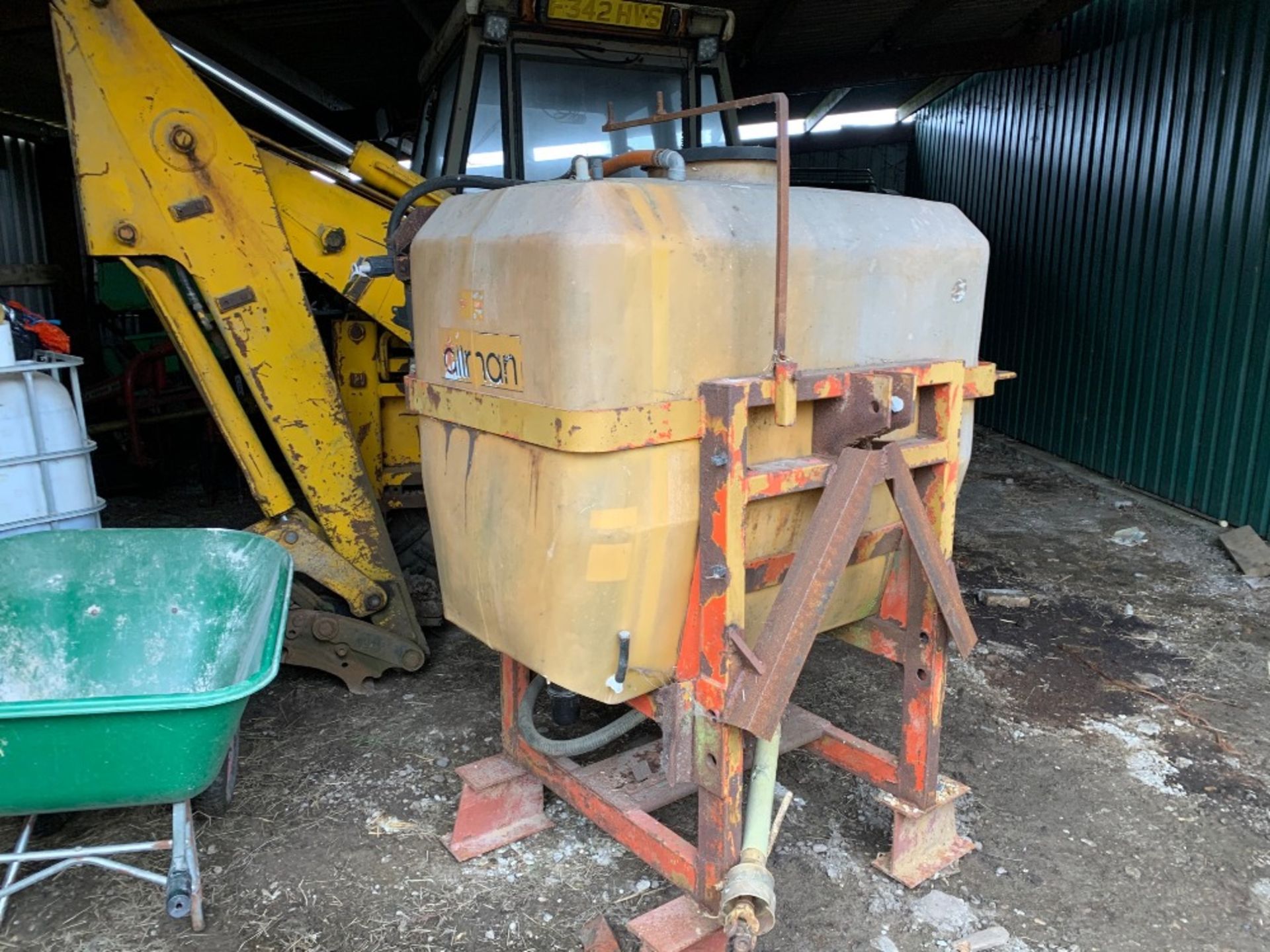 Rear Mounted Allman Spray tank adapted with pump and hose - 800 litres, - Image 2 of 5