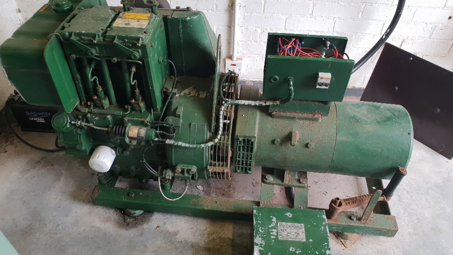 Diesel Generator Lister, 10 KVA, 47 hrs recorded. Stored near Ilketshall St Andrew, Beccles.