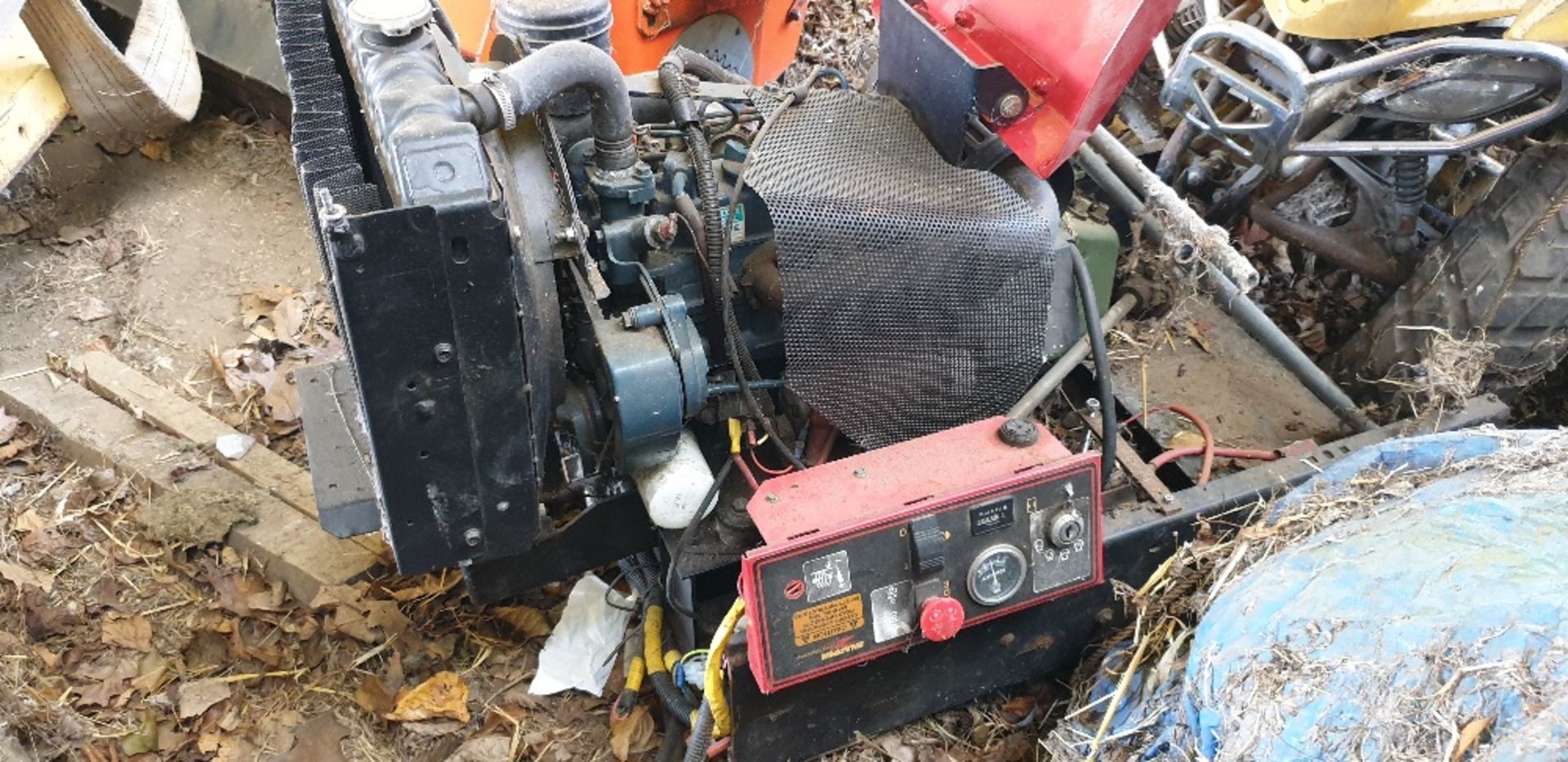 Diesel Engine 3 cly. with PTO shaft and radiator. Stored near Ilketshall St Andrew, Beccles.