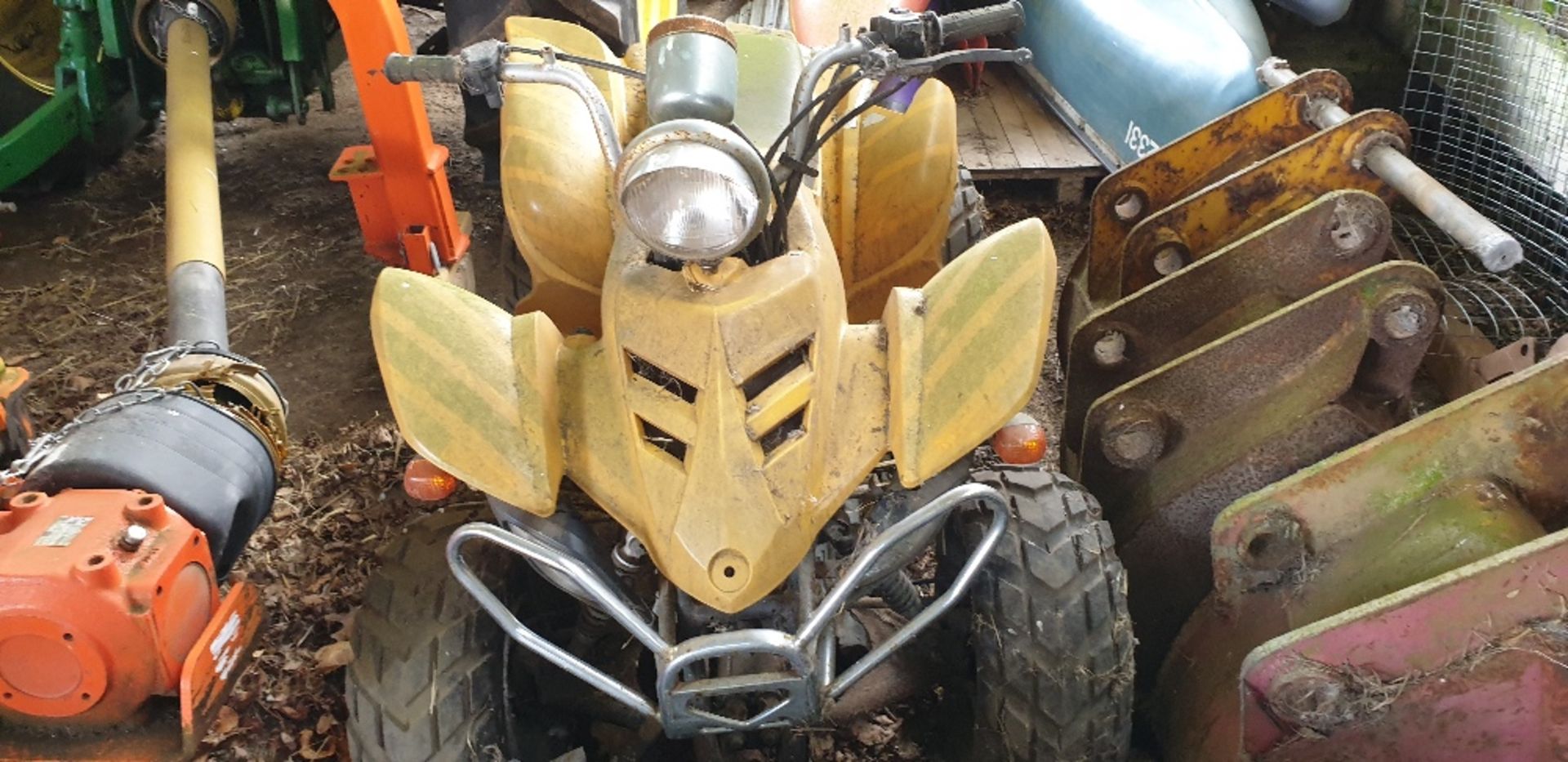 Quad childs model, Kawasati engine, electric start. Stored near Ilketshall St Andrew, Beccles.