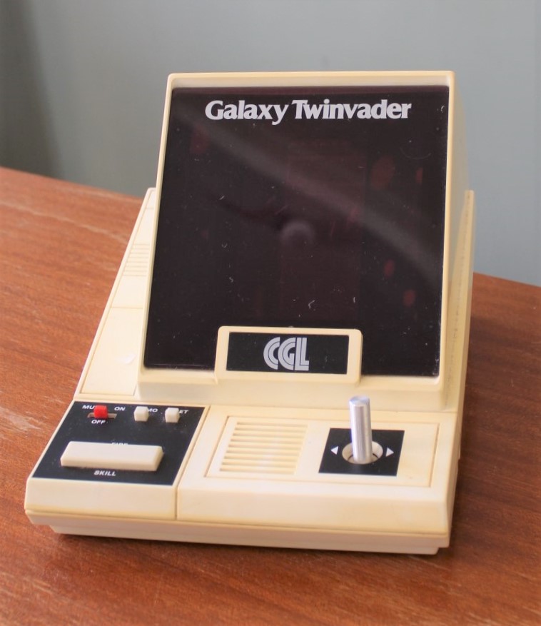 A Galaxy Twinvader video game,