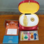 A boxed set of miniature Lalique perfume "Les Introuvables",