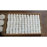 A large quantity of 1967 cafe small white coffee cups,