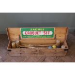 A vintage Jacques (London) croquet set in original box