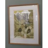 John Brunsden limited edition print Bolton Percy Garden 4/150