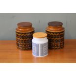 Various Hornsea kitchen storage jars