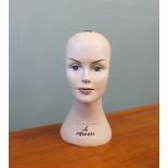 A 1930's Aftress shop mannequin head/wig stand