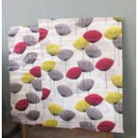 A pair of retro fabric blinds,