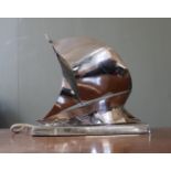 A 1930's chrome desk lamp in the form of a sailing boat, marked XW Paris to base.
