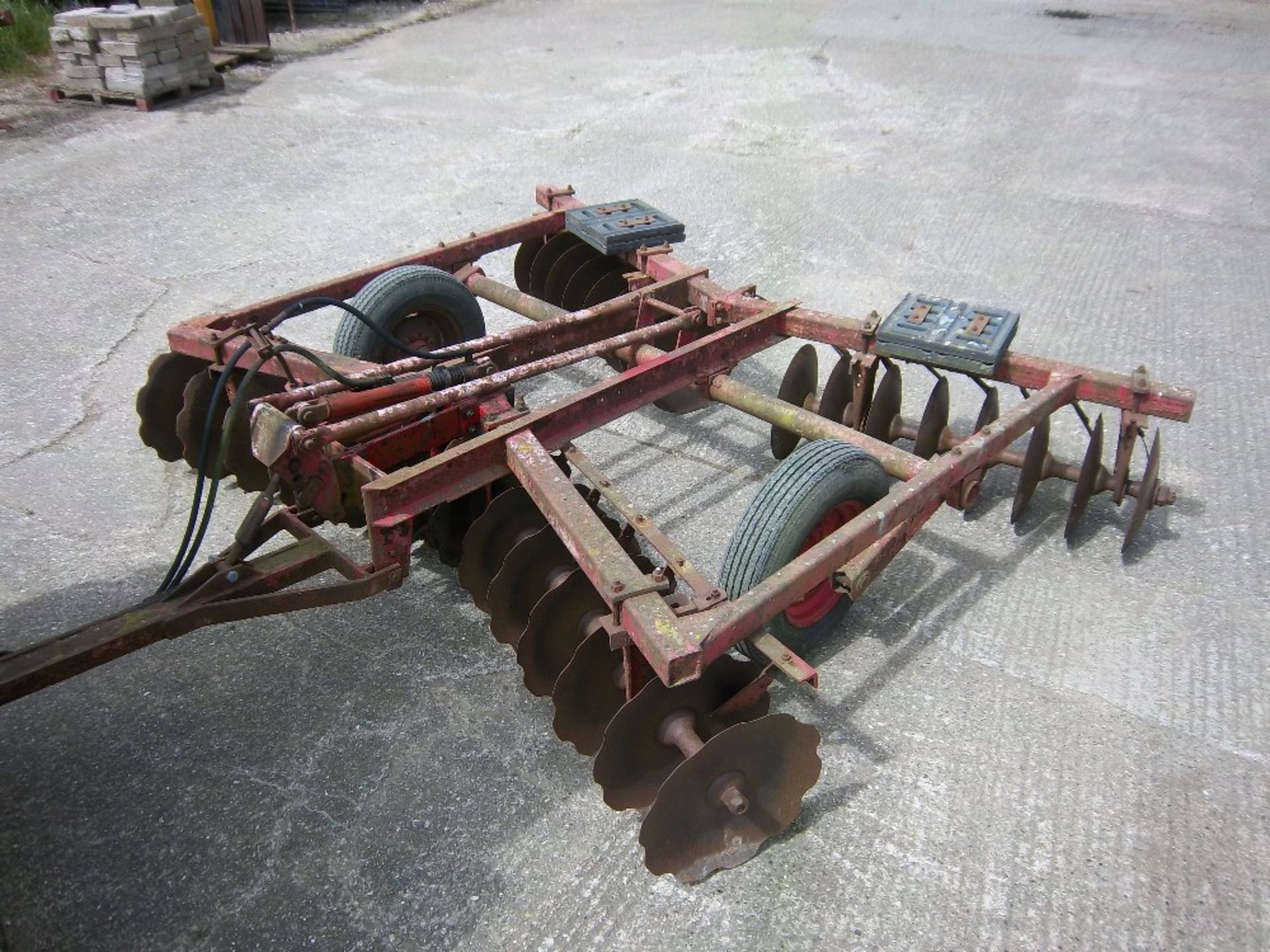 Massey Ferguson 52 Disc Harrow 10 ft. Stored near Beccles, Suffolk.