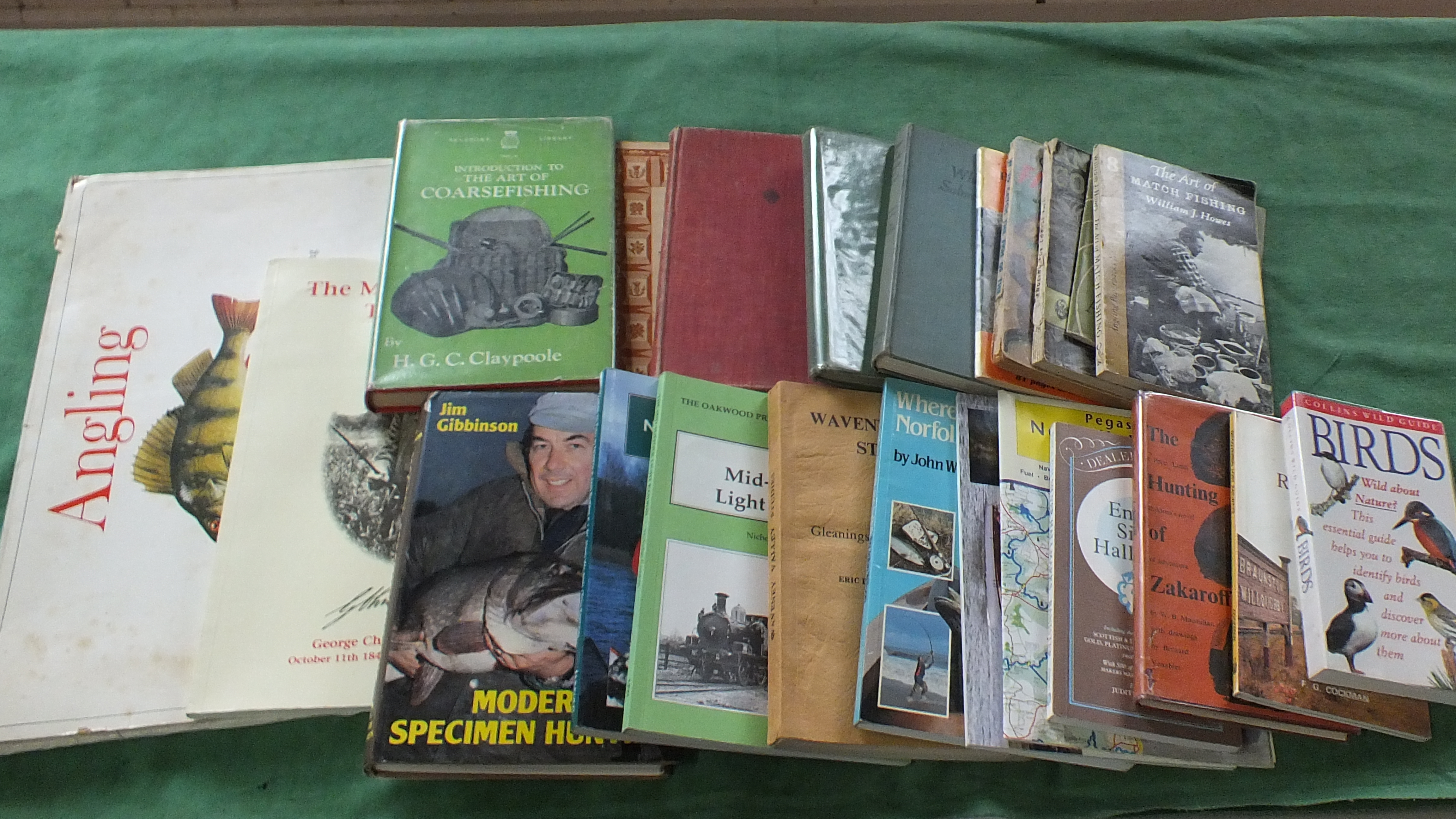 A selection of vintage books on coarse fishing including The Art of Coarse Fishing by HGC Claypoole,