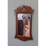 A George III walnut wall mirror