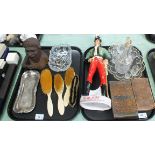 A mixed lot including an ethnic money box,