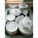 A sixty piece part dinner and tea service by KPM Germany,