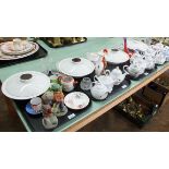 A quantity of assorted ceramics and glassware including Dartington and Royal Albert (four trays)