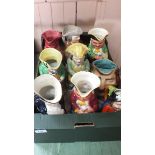 A box of nine Toby jugs