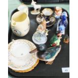A tray of assorted china including Doulton ducks,