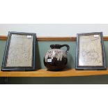 A pair of late 19th Century plaster plaques depicting Elizabethan Court scenes in frames plus a