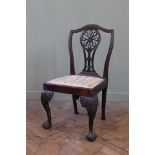 A 19th Century mahogany side chair of Chippendale/Hepplewhite influence,