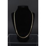 An 18ct gold flat link necklace stamped 750,