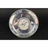 A silver Trophy plate (limited edition of 200) commemorating the achievements of champion racehorse