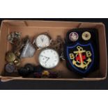 A nickel cased pocket watch marked Speed & Son Kings Lynn to dial,