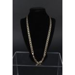 A 9ct gold flat link necklace, approx 20.