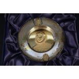 A silver Armada dish entitled to reverse ''The Quarter Centenary Armada Dish'' with the image of