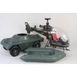 An Action Man toy helicopter with figure,