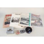 Mixed motoring collectables including Jaguar coasters,
