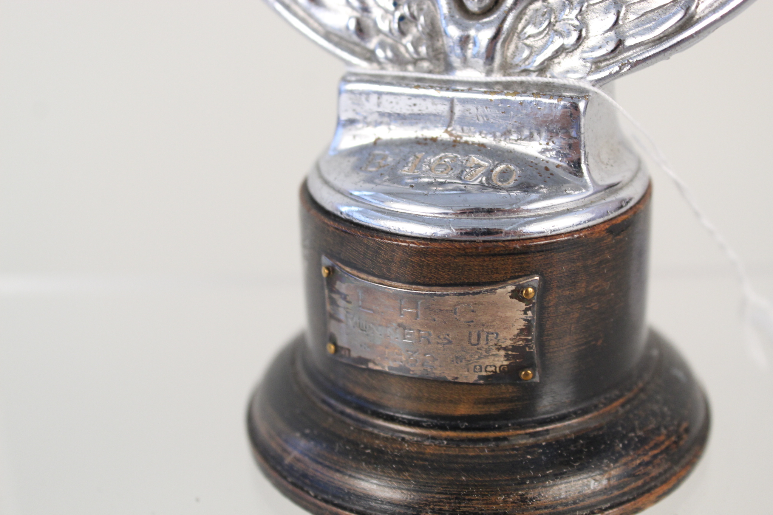 A Royal Automobile Club Associated 'runner up' trophy with silver plaque - Image 2 of 3