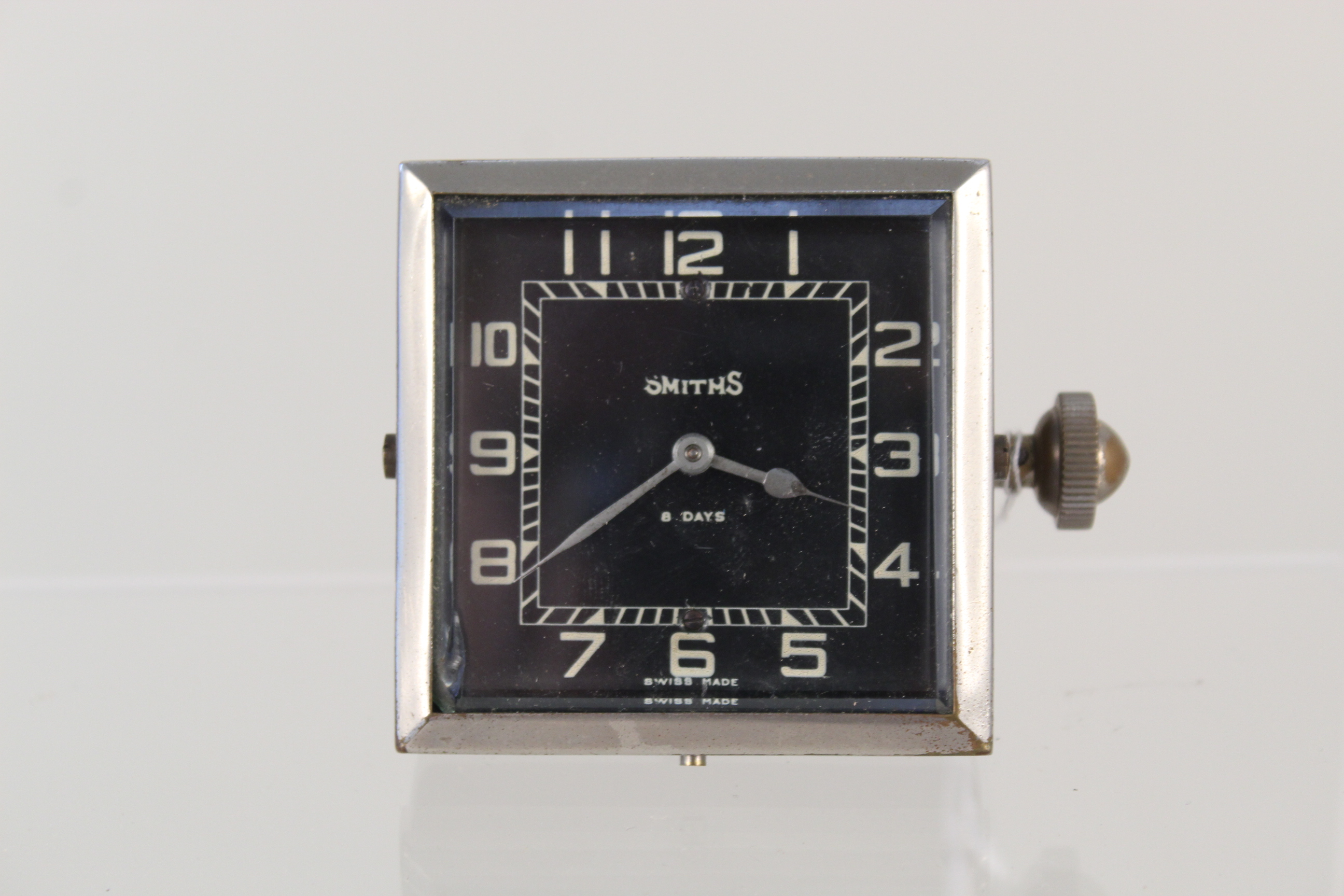 A Smiths in-car square form clock (glass as found) - Image 2 of 3