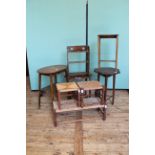 Four oak occasional tables,