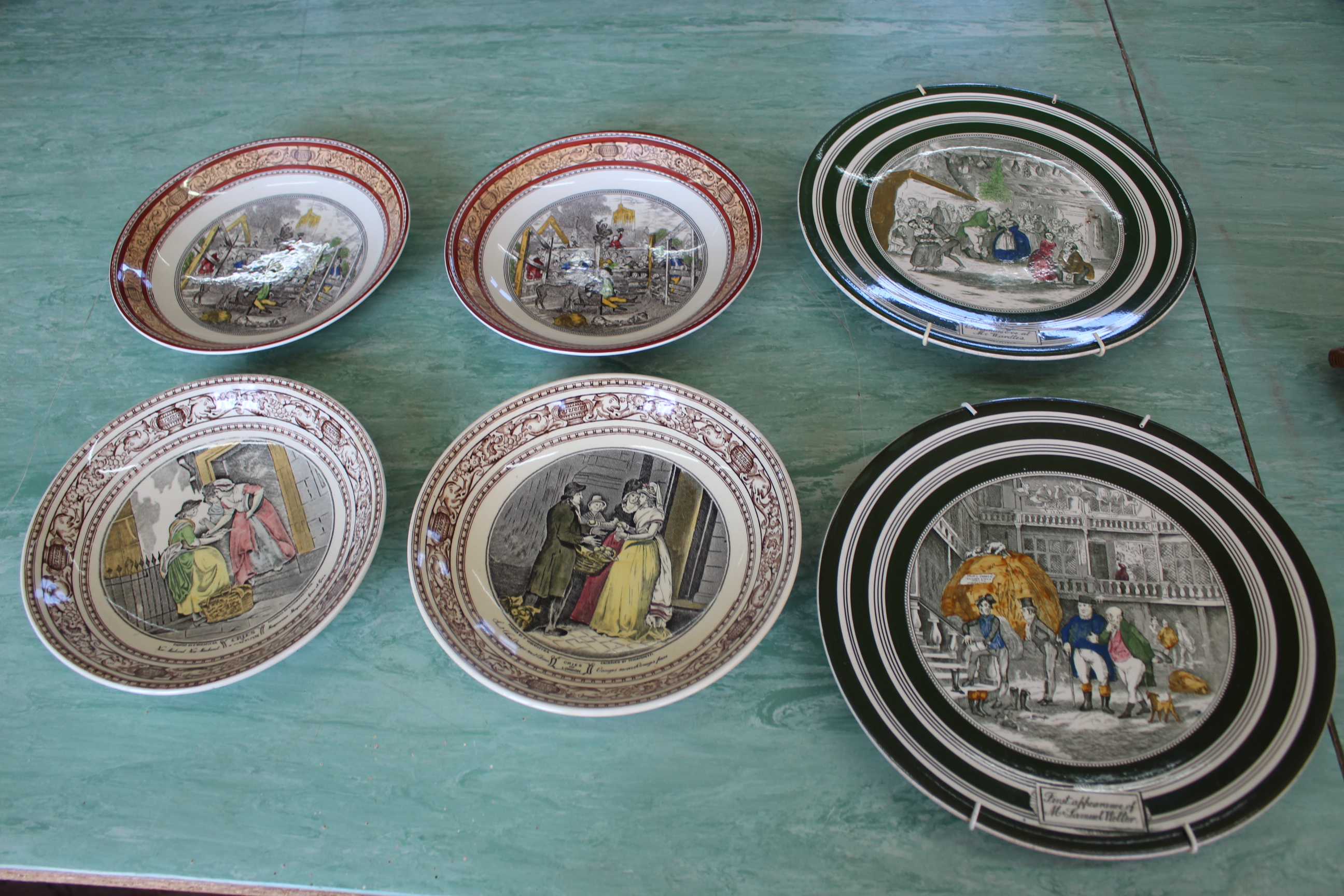 Two trays of Adams 'Cries of London' etc transfer ware - Image 6 of 6