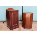Two Victorian mahogany pot cupboards