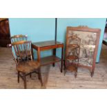 A pair of Ibex chairs, an occasional table,