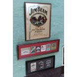 A large selection of alcohol related signs,