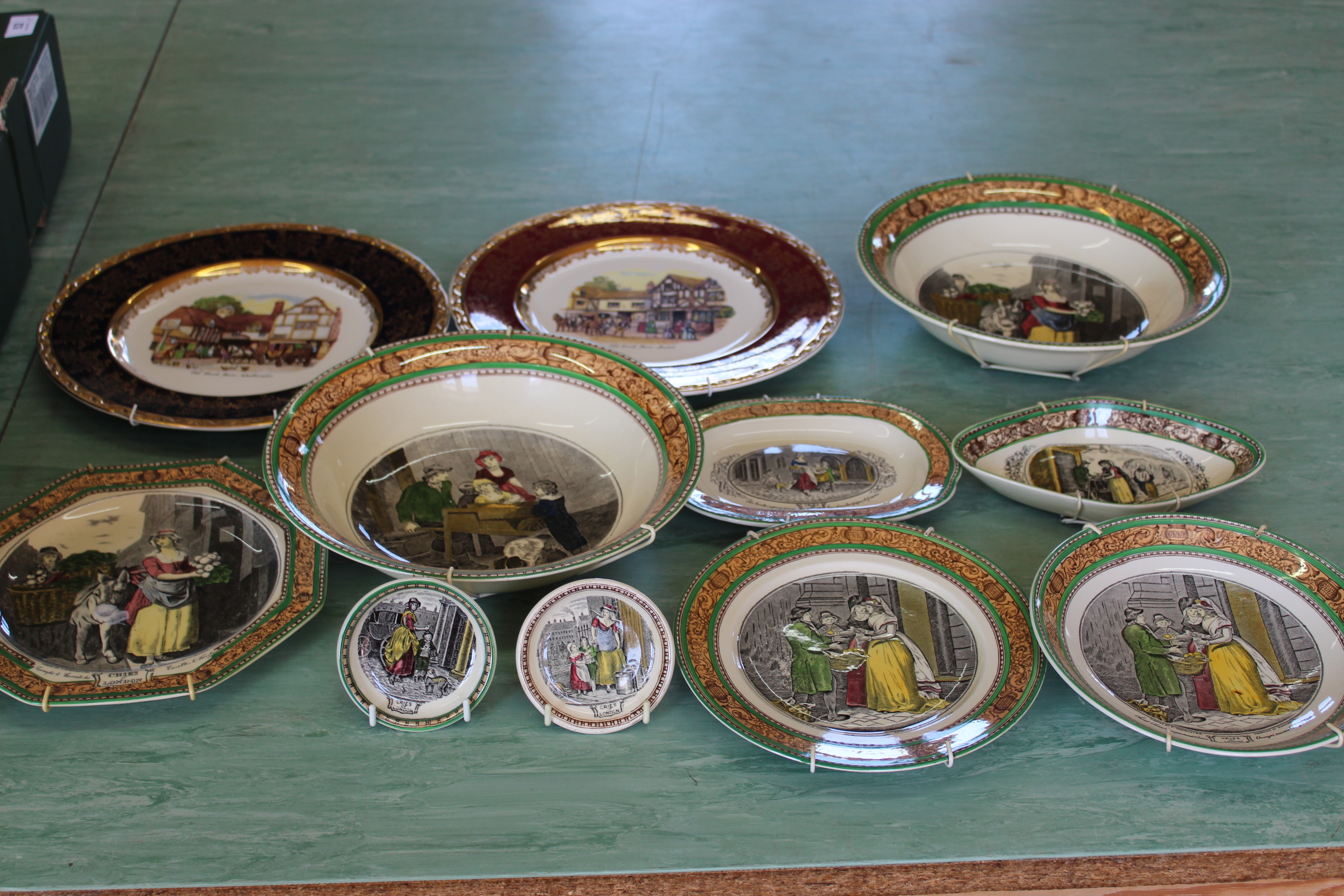 Two trays of Adams 'Cries of London' etc transfer ware - Image 2 of 6