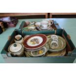 Two trays of Adams 'Cries of London' etc transfer ware