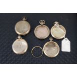 Five assorted rolled gold pocket watch cases