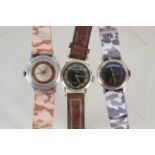 Three gents 1940's military style watches (as found)