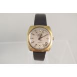 A gents gold plated Zenith automatic Autosport watch on leather strap,