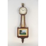 An Edwardian mahogany American banjo wall clock marked Tiffany & Co,