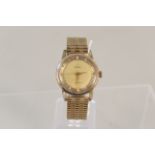 A 1960's gold plated Zodiac automatic pie pan dial wristwatch