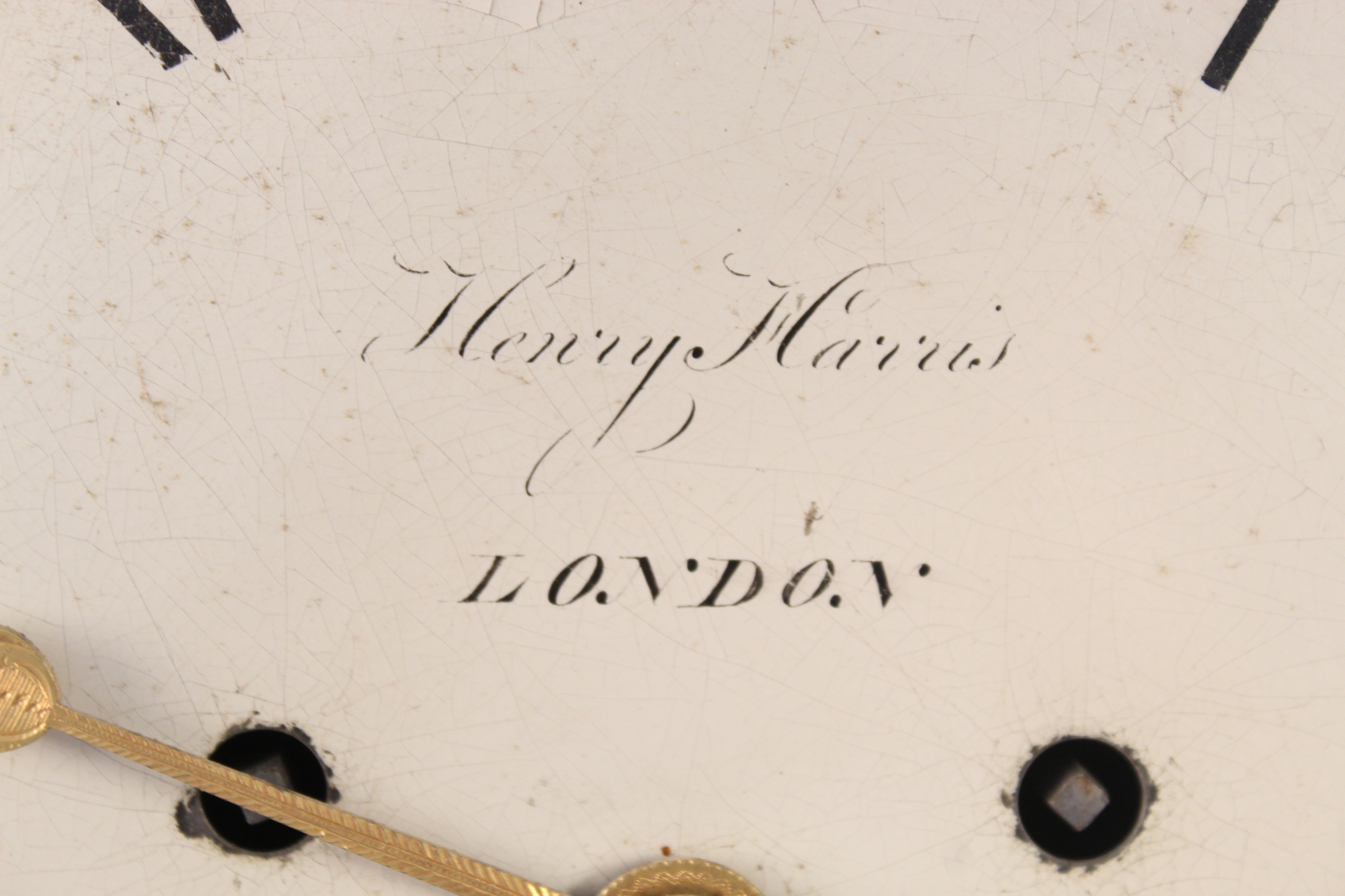 An inlaid mahogany balloon clock by Henry Harris, - Image 4 of 8