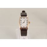 A Rolex 9ct gold 1920's gents wristwatch, Rolex buckle,