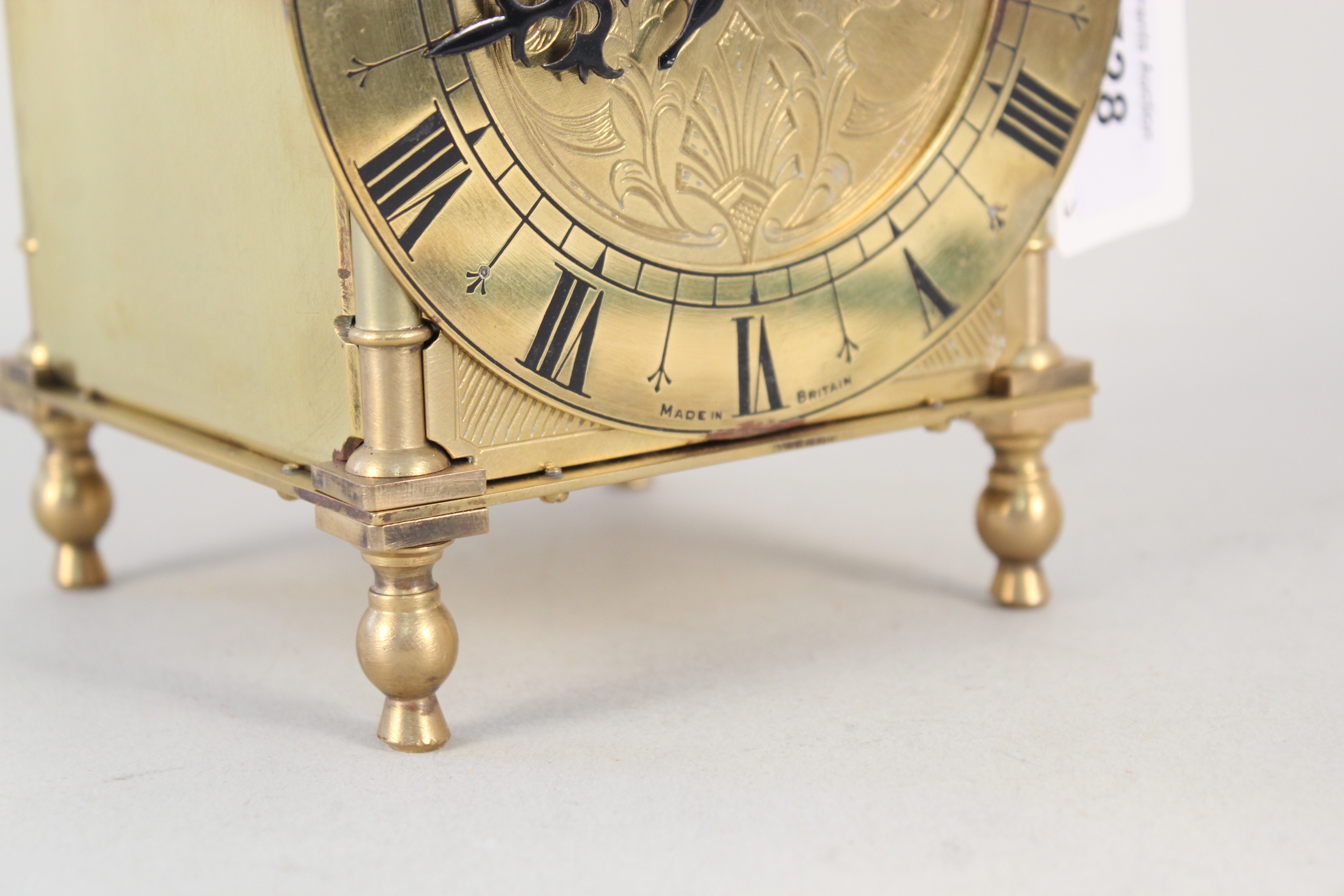 A good quality reproduction brass lantern clock - Image 4 of 5